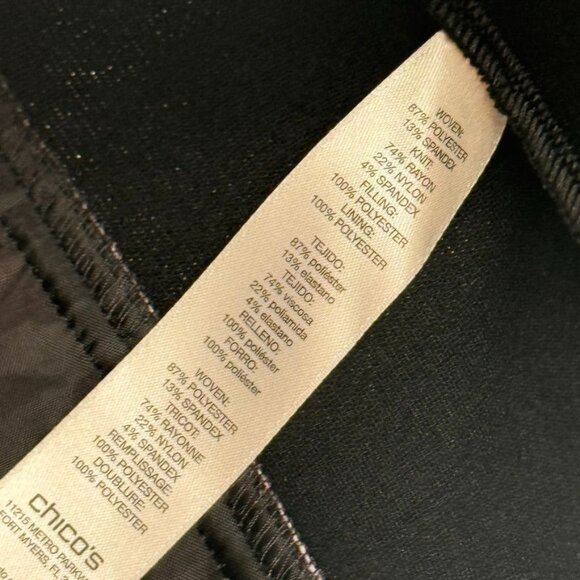 Chicos 1 Zenergy Sleeveless Zip-Up Jacket Red Black Animal Print Size Medium - Picture 3 of 11